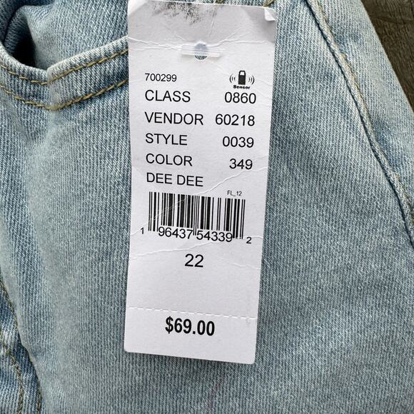 Barbie X PacSun Jeans Stretch High Rise Bootcut Denim Light Blue Size 22 NWT - Picture 9 of 9